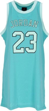 Nike Jordan Mesh Crew Neck Mouwloze Jurk - Dames - Trainingspakken - Groen - S - Polyester - Fitness
