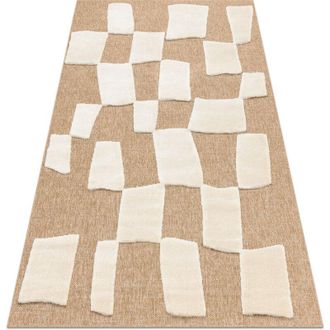 RugsX Spark 0710a Alfombra Beige / Crema - Geom&eacute;trico, Sisal, Estructural Beige 160x220 Cm