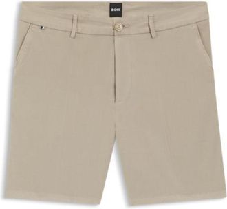 BOSS Modern-fit shorts in stretch-cotton twill