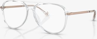 Michael Kors Womens 56mm Clear Transparent Opticals
