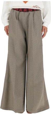 Marni Wide Leg Broek - Dames - Wijde Broeken - Grijs - XS - Wol - Broeken