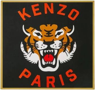 Kenzo Stijlvolle Zakdoek - Dames - Zijden sjaals - Zwart - ONE Size - Accessoires