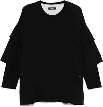 Undercover T-shirt con design a strati - Nero