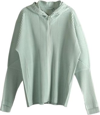 Homme Plissé Issey Miyake pleated hooded jacket - Verde