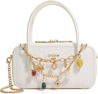 Dune London Song Leather To Handle Bag in White at Nordstrom