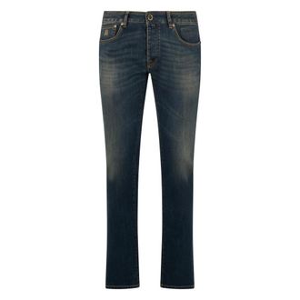 Moorer Straight Jeans, male, Blue, Size: W34 Credi Slim Fit Jeans