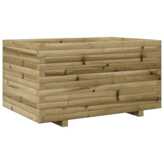 Berkfield Home Garden Planter 90x60x49.5 cm Impregnated Wood Pine in Light Brown