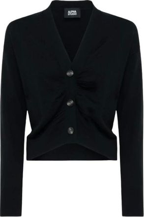 Alpha Studio Mujer, Jerseys, Negro, Talla: M