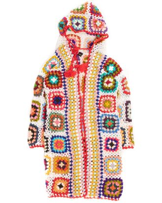 Saachi Saachi Hooded Crochet Kimono