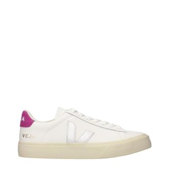Veja Sneakers Campo Leder Damen Wei&szlig;/Silber