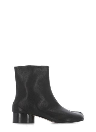 Maison Margiela Black Tabi Low-Heel Leather Boots