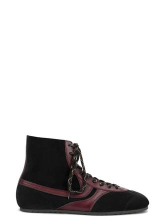 Dries Van Noten Scarpe da ginnastica alte in pelle scamosciata Dries Van Noten