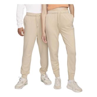 Nike Club Fleece Trainingsbroek - Dames - Trainingsbroeken - Beige - S - Katoen - Fitness