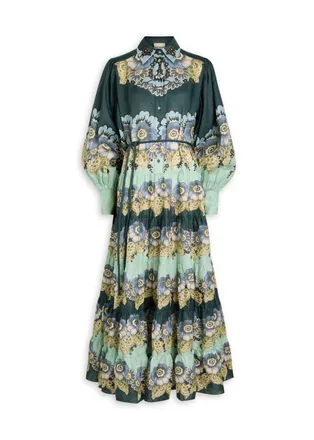 Alemais Alemais Madalena Printed Ramie Midi Shirt Dress - Multicoloured - 10 (UK10 / S)