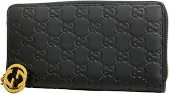 Gucci Black Leather Long Wallet (Bi-Fold) (Pre-Owned)