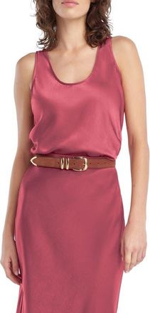 Favorite Daughter Clean Cut Satin Tank in Earth Red at Nordstrom, Size X-Small