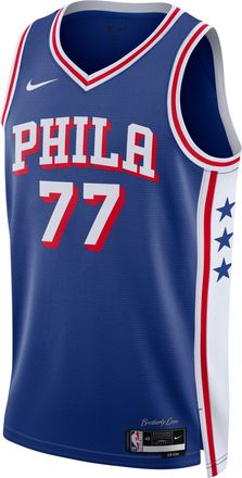 Nike Dri-FIT NBA VJ Edgecombe Philadelphia 76ers Icon Edition Swingman Jersey Blue Red White DX8620-496
