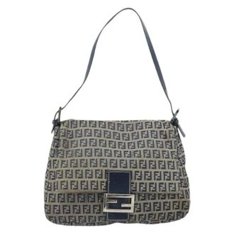 Fendi Pre-owned Canvas Schoudertas - Dames - Pre-owned - Blauw - Maat: ONE Size