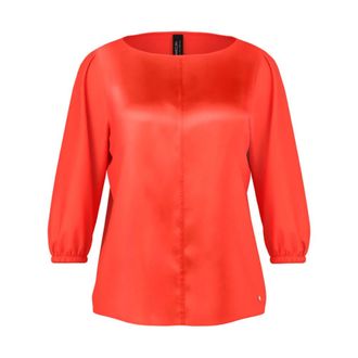 Marc Cain Overhemden, Dames, Rood, XS, Feminine Blouse in Pure Silk