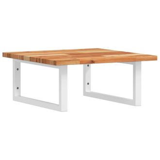 vidaXL Estante De Lavabo De Pared Acero Y Madera Maciza De Acacia Vidaxl