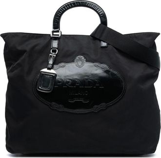 Prada Pre-owned Tote Bags, female, Black, Size: ONE SIZE Pre-owned Nylon Tote Bag