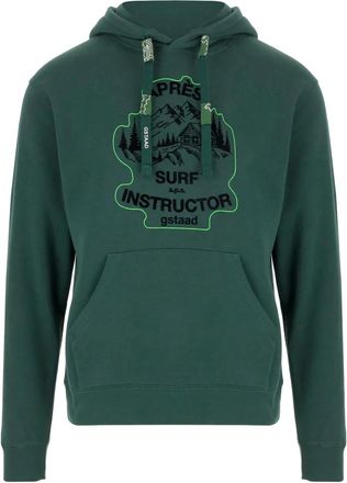 APRÈS SURF logo-print hoodie - Green