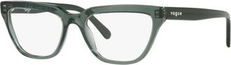 Vogue Eyewear VO 5443 Hailey Bieber Montuur - unisex - Brillen - Groen - 54 MM - Accessoires