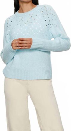 Sanctuary Femme Openwork Sweater In Aquamarine
