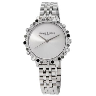 Olivia Burton Under the Sea Bejeweled Quartz Crystal Silver Dial Ladies Watch OB16US31