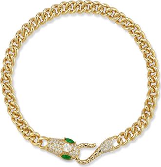Chloe and Madison Snake Curb Chain Bracelet in Gold at Nordstrom Rack