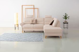 HOME AFFAIRE Ecksofa »Westerland L-Form« Federkern-Polsterung, wahlweise mit Bettfunktion, Bettkasten
