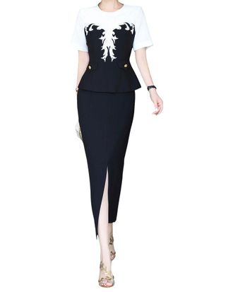 Burryco Burryco 2Pc Top & Skirt Set