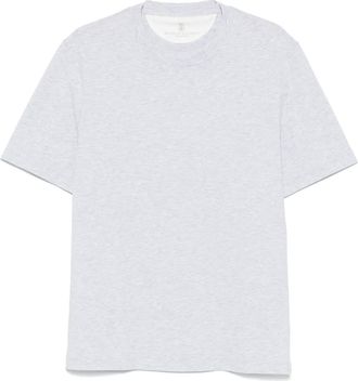 Brunello Cucinelli T-shirt effetto mélange - Grigio