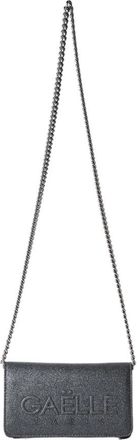 Ga&euml;lle Paris Mini Glitter Schoudertas met Logo - Dames - Schoudertassen - Zwart - ONE Size - Leer - Tassen