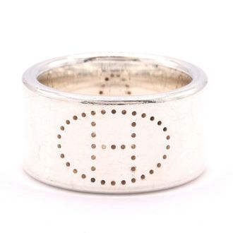 Herm&egrave;s Sterling Silver 925 Band Ring (Pre-Owned)