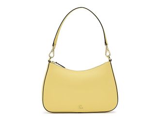 Lauren Ralph Lauren Crosshatch Leather Medium Danni Bag Shoulder Womens Handbags Lemon Sorbet