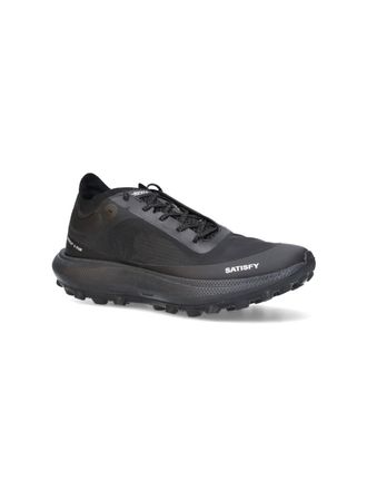 SATISFY Grid-Sole Running Sneaker - Black