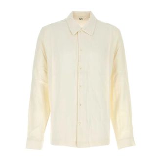 S&eacute;fr Sense Shirt - Heren - Casual Overhemden - Wit - S - Wol - Overhemden