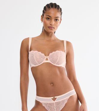 Triumph Balconette-BH TRIUMPH Palina Waves of Glow, Damen, Gr. 70, Cup H, porcelain, Spitze, Obermaterial: 72% Polyamid, 19% Elasthan, 9% Viskose, BHs Balcone