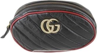 Gucci Pre-owned Belt Bags, female, Black, Size: ONE SIZE Pre-owned GG Marmont Fanny pack