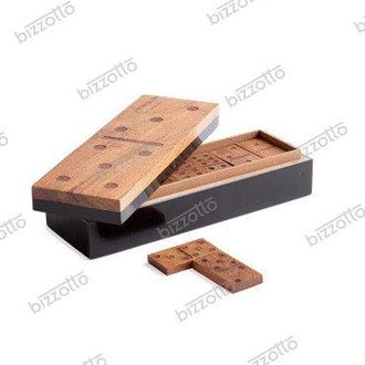 BIZZOTTO Domino fortune decoration in black wood
