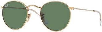 Ray-Ban Accessoires, Heren, Geel, 47 MM, Klassieke ronde metalen zonnebril