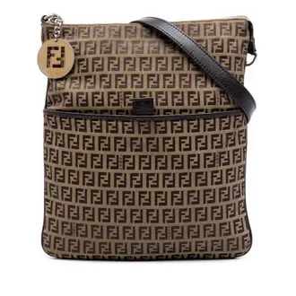 Fendi Pre-owned Fendi Zucchino Canvas Crossbody Unisex 21ZXX268INETVNE3