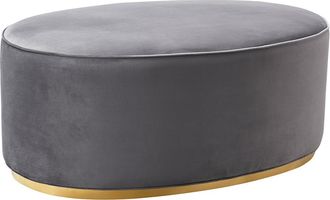 TOV Furniture Tov Furniture Scarlett Grey Ottoman
