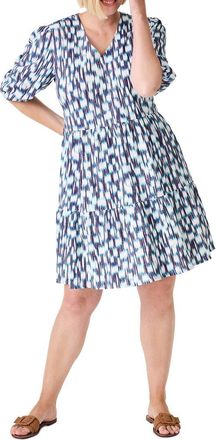 Nic+Zoe Nic+Zoe Plus Hazy Blues Elbow Sleeve V-Neck Dress