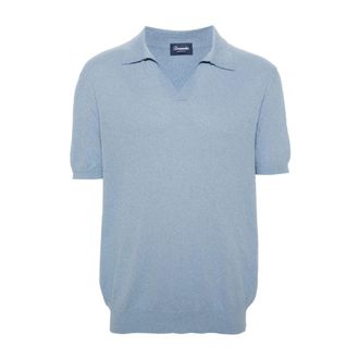 Tシャツ・カットソー Drumohr SS22 TRICOT S/S POLO (D0GN202 090 795 BLUE) Drumohr: Blue Polo Shirts now up to −80% | Stylight
