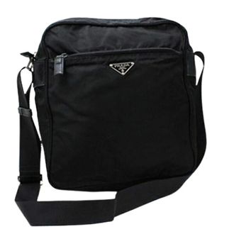 Prada Vintage, unisex, Zwart, ONE Size, Nylon, Pre-owned Vintage Nylon Shoulder Bag