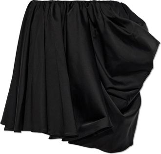 Ganni Gedrapeerde Rok - Dames - Korte rokken - Zwart - L - Nylon - Rokken