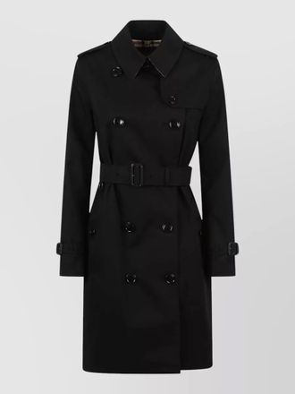 Burberry kensington trench coat buckle cuffs epaulettes