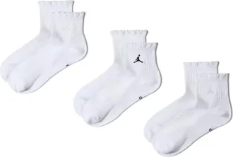 Nike Jordan Womens Jordan Everyday Ankle Socks (3 Pairs) in White | IR0597-901